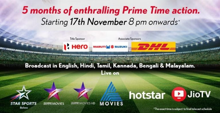 Indian Super League 2017 Live Coverage On Star Sports Channels