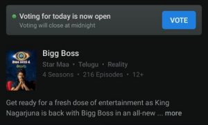 Bigg Boss 4 Telugu Online Voting