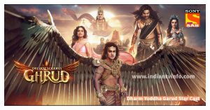 Faisal Khan as Garud, Ankit Raaj as Kaalia, Toral Rasputra as Vinta, Parul Chauhan as Kadru, Vishal Karwal as Lord Vishnu in Sony SAB's Dharm Yoddha Garud