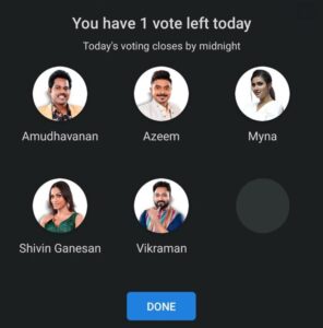 Bigg Boss 6 Final Voting