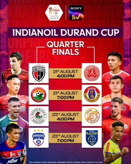 Durand Cup Champions LIVE on Sony LIV